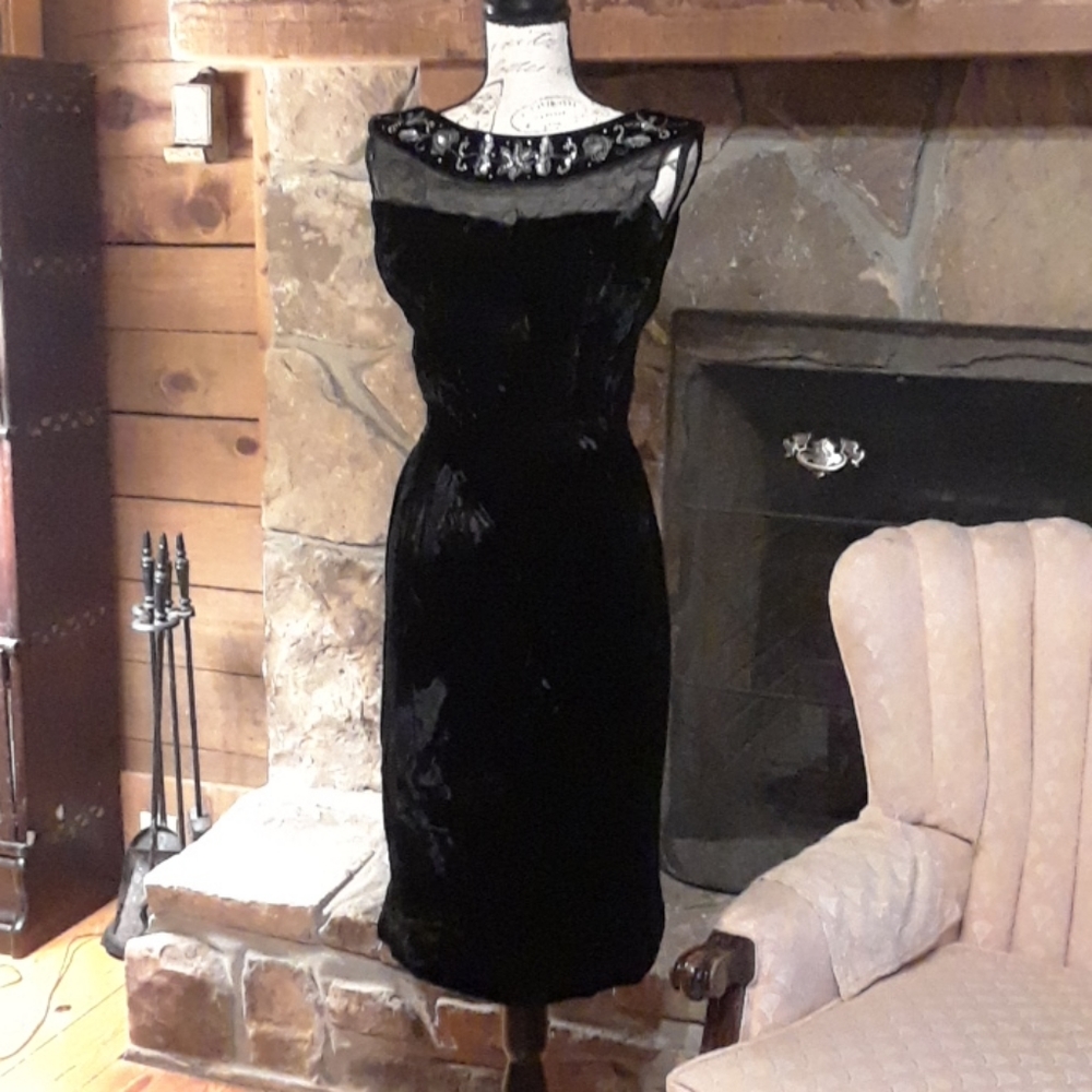 Vintage velvet cocktail dress